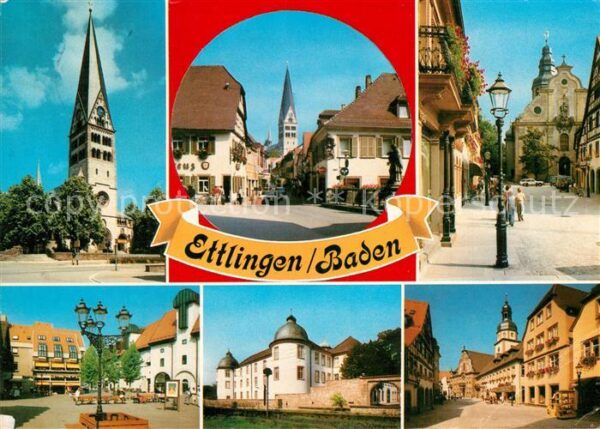 Ettlingen Schloss Rathaus Kirche Marktplatz