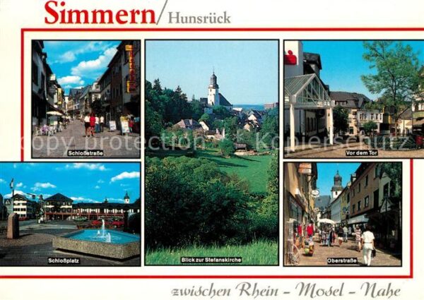 Simmern Hunsrueck Schlosstraße Schlossplatz Stefanskirche