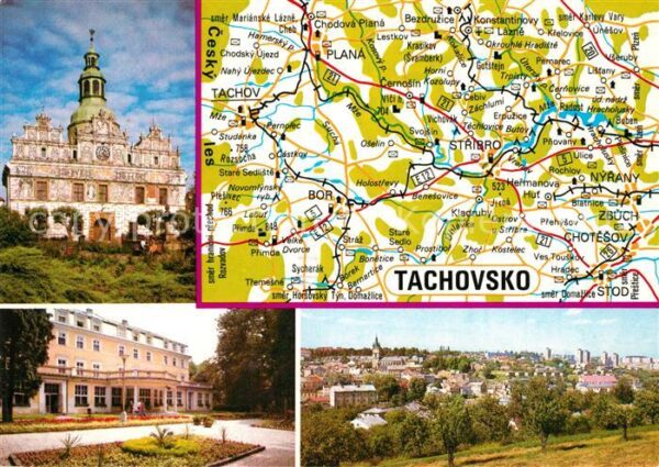 Tachov Schloss Panorama Kurklinik Park Panoram