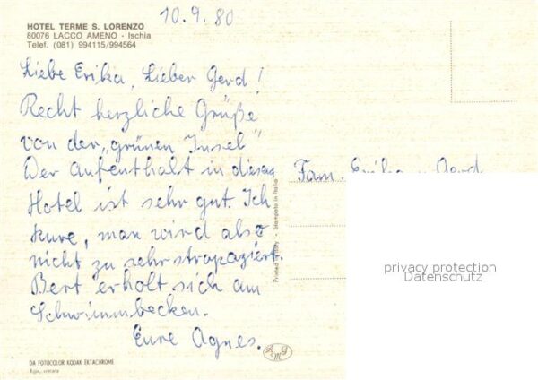 Lacco Ameno Hotel Terme San Lorenzo – Bild 2
