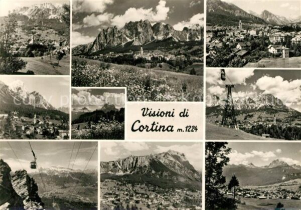 Cortina d Ampezzo Seilbahn Bergketten Panorama