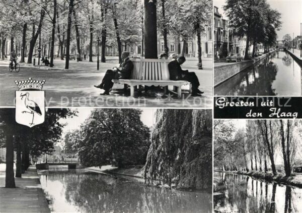 Den Haag Parkanlagen Ruhebank Kanal Natur