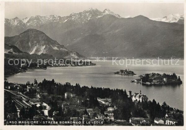 Stresa Lago Maggiore Panorama Borromeo e le Isole Alpi