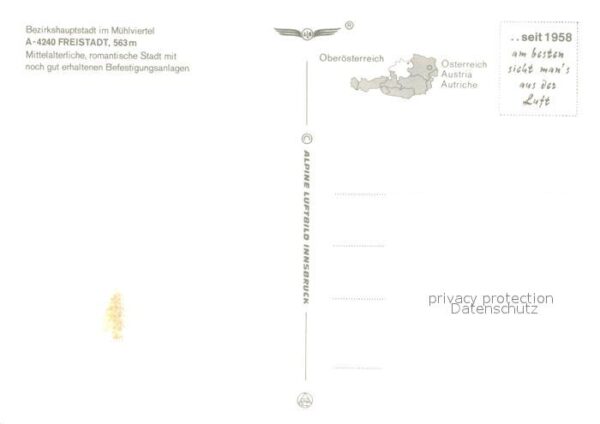 Freistadt Muehlviertel Bezirkshauptstadt Fliegeraufnahme Wappe – Bild 2