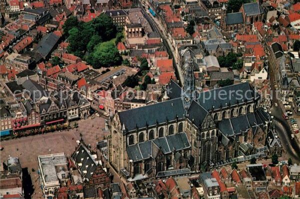 Haarlem Grote of St Bavokerk luchtopname