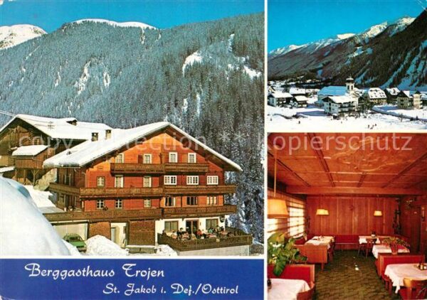 St Jakob Defereggen Berggasthaus Trojen Winterpanorama Alpe