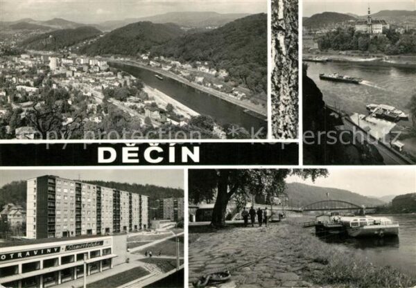 Decin Boehmen Celkovy pohled Zamek Nova vystavba na K