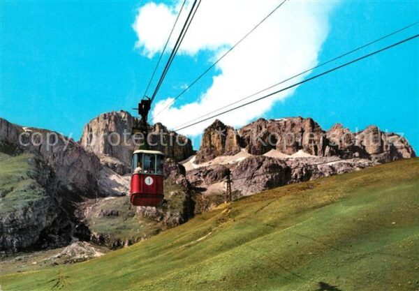 Passo Pordoi Funivia Sass Porto Drahtseilbahn Bergba