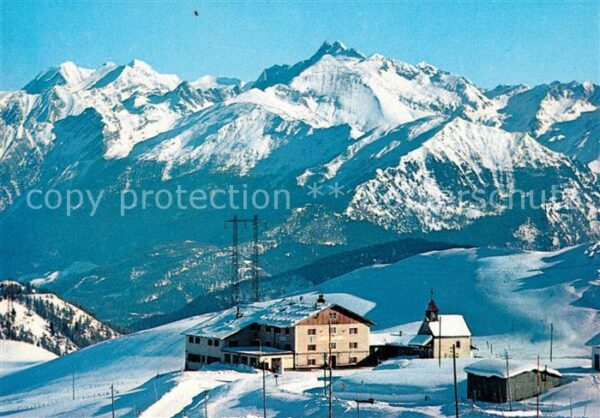 Passo del Giovo Jaufenpass Berghaus Jaufenhaus Alpenpanorama im Wi