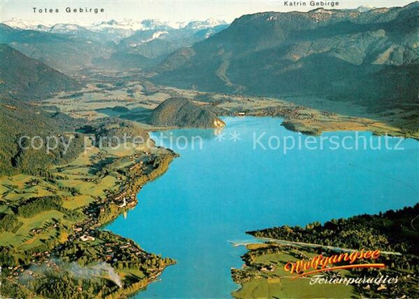 St Wolfgang Salzkammergut Luftbildpanorama Wolfgangsee Strobl Tot