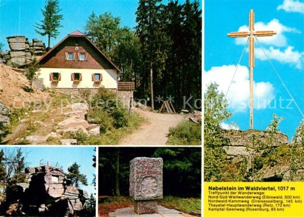 Moorbad Harbach Nebelsteinhütte Gipfelkreuz Nord Süd We