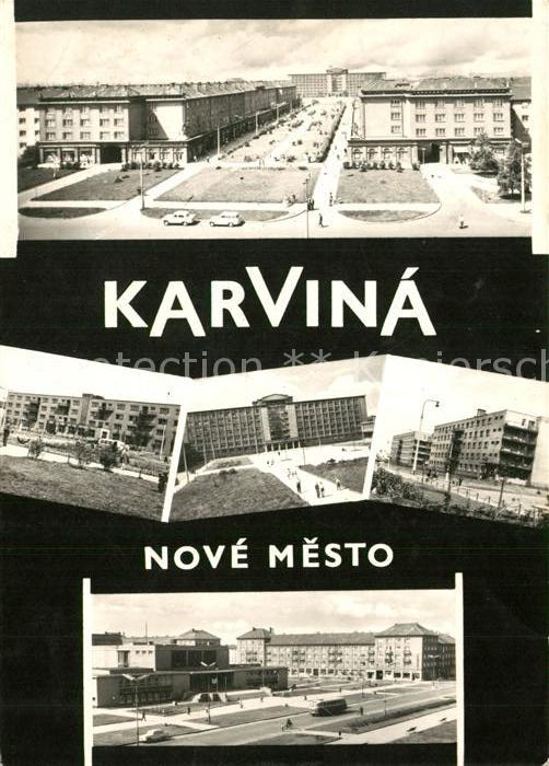 Karvina Namesti Budovatelu Platz Hochhäuser Kra