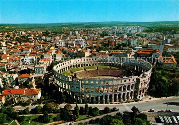 Pola Pula Croatia Panorama Amphitheater Fliegeraufnahme