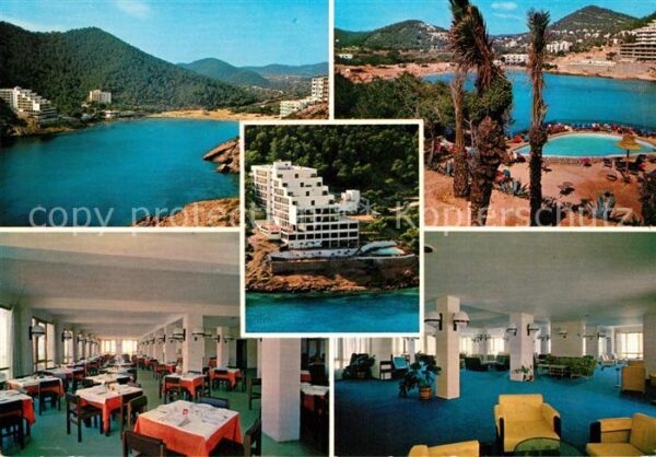 Santa Eulalia del Rio Playa Cala Llonga Küstenpanorama Bucht