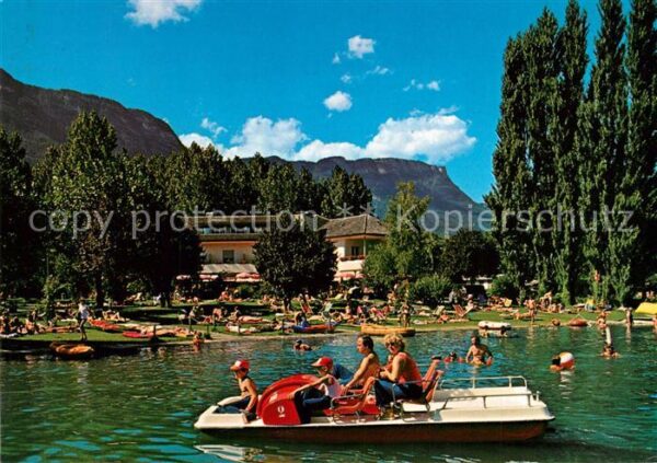 Kalterer See Suedtirol Restaurant Pension Seegarten Tretboot L
