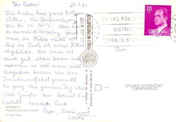 Arenal d en Castell Hotel Strand Bucht Fliegeraufnahme – Bild 2