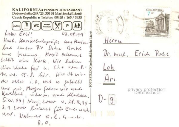 Marianske Lazne Pension Restaurant Kalifornia – Bild 2