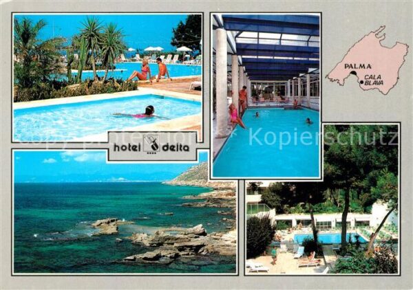 Cala Blava Hotel Delta Swimming Pool Küstenpanoram