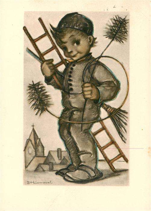 Hummel Kuenstler-AK-Nr. 4615 Leiter Kind