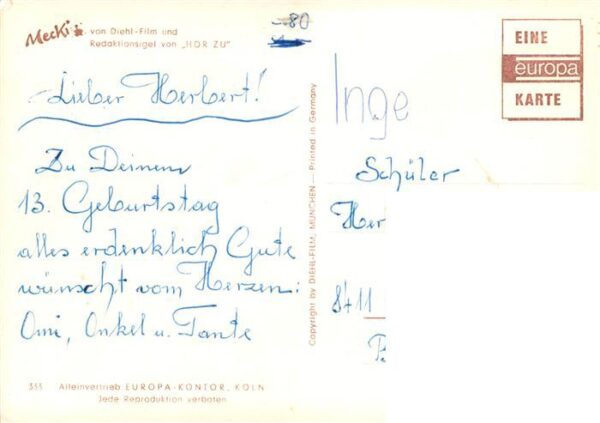 Mecki Nr. 333 von Diehl und Redaktionsigel von "HoeR ZU" – Bild 2