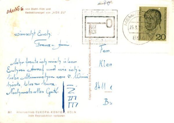 Mecki Nr. 365 von Diehl-Film Redaktionsigel "HoeR ZU" – Bild 2