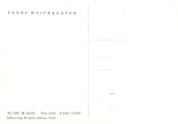 Weihnachten Nr. 330 Das erste Ewige Licht – Bild 2