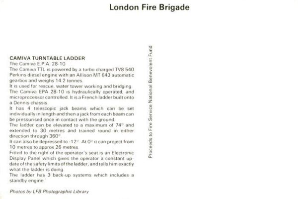 Feuerwehr Fire-Brigade Pompiers Bomberos Camiva turntable ladder – Bild 2