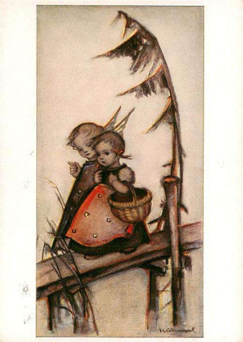 Hummel Kuenstler-AK-Nr. 4930 Maedchen Koerbchen
