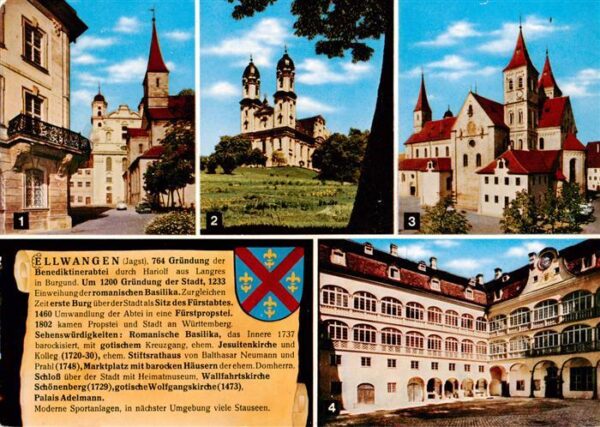 Chronik-AK 709 Ellwangen Basilika