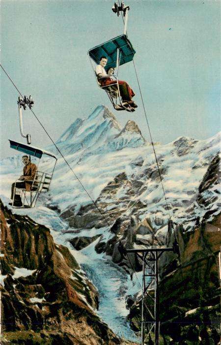 Sessellift Chairlift Telesiege Grindelwald First-Bahn Schreckhoerner Oberer Glet