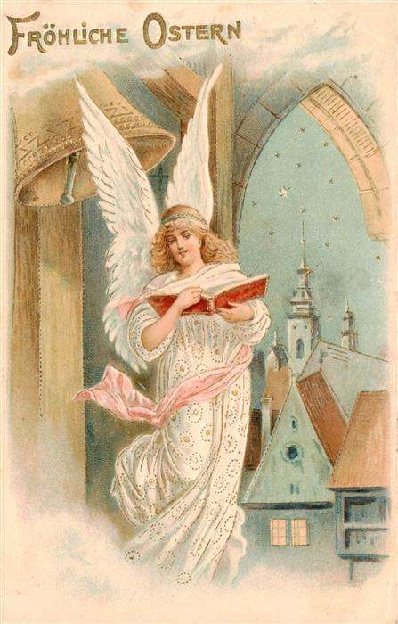 Engel Ostern Litho