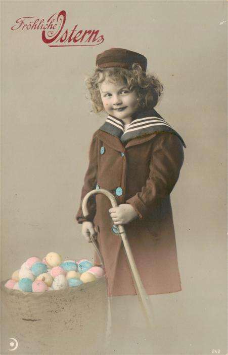 Ostern Easter Paques Pasqua Kind Eier