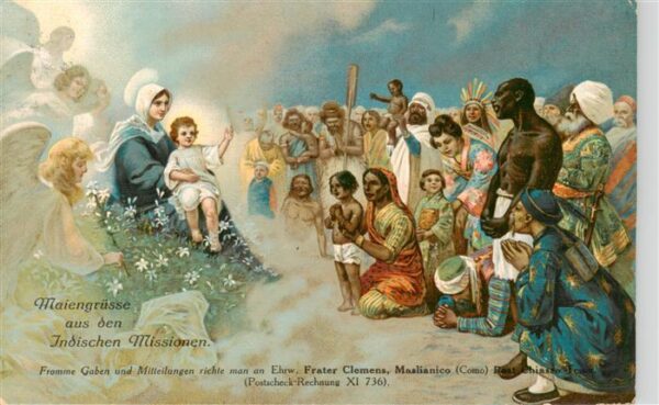 Maria  Christliches Christianity Religion Maiengruesse Indischen Missionen