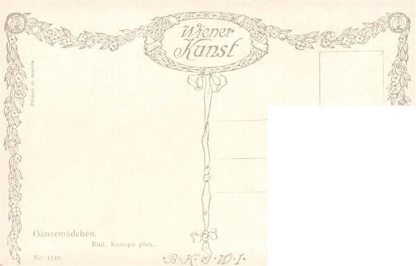 Verlag Wiener Kunst Nr. Nr. 1118 Gaensemaedchen – Bild 2