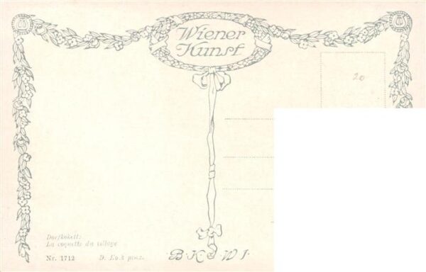 Verlag Wiener Kunst Nr. Nr. 1712 Dorfkokette – Bild 2