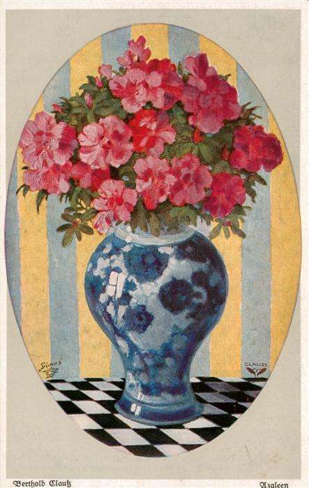 Verlag Primus Nr. Nr.3146 Berthold Clauss Uzaleen Blumen Vase