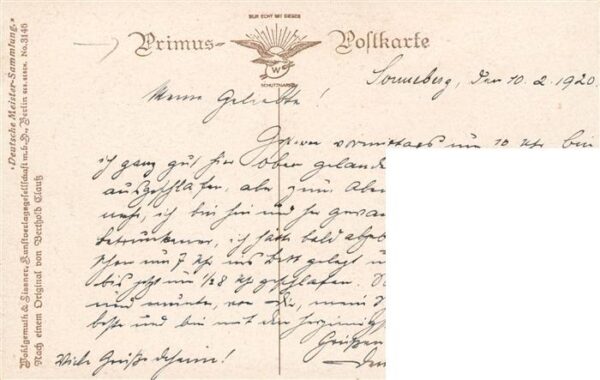 Verlag Primus Nr. Nr.3146 Berthold Clauss Uzaleen Blumen Vase – Bild 2