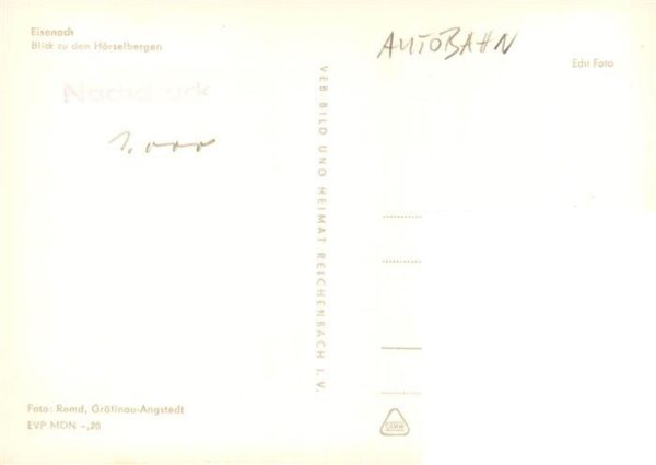 Autobahn Autostrada Autoroute Eisenach Hoerselbergen – Bild 2