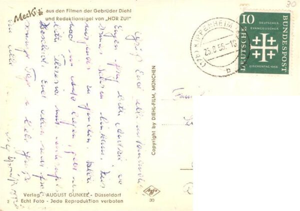 Mecki Nr. Nr. 2 August Gunkel Hoer Zu Ein Lied fuer Dich – Bild 2