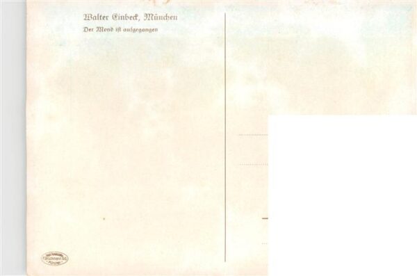 Walter E. Kuenstlerkarte Der Mond ist aufgegengen – Bild 2