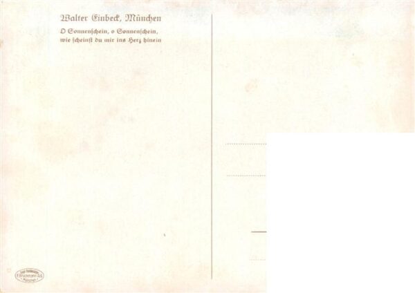 Walter E. Kuenstlerkarte O Sonnenschein – Bild 2
