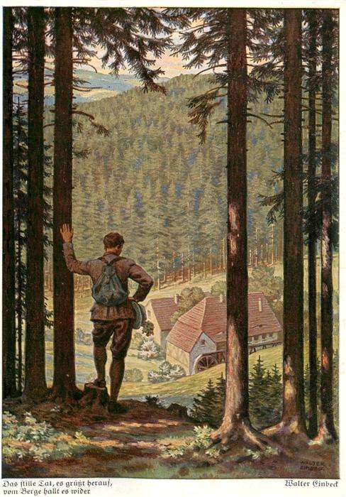 Walter E. Kuenstlerkarte Das Stille Tal