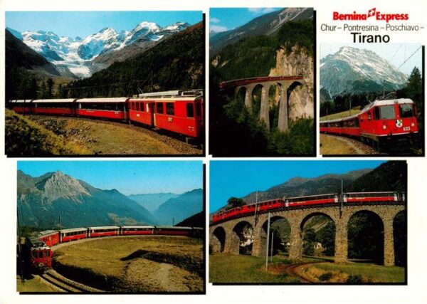 Eisenbahn Railway Chemin de Fer Bernina Express Tirano Chur-Pontresina-Poschiavo