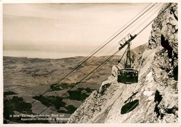 Seilbahn Cable-Car Telepherique Santis-Schwebebahn Appenzeller Mittelland Bodens