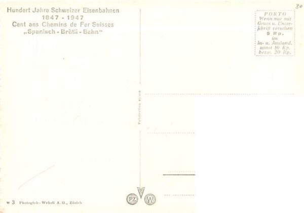 Eisenbahn Railway Chemin de Fer 100 Jahre Schweizer Eisenbahn  Spanisch-Broetli- – Bild 2