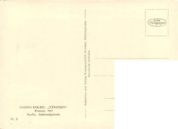 Kolbe Georg Skulpturen Taenzerin Bronze 1912 – Bild 2