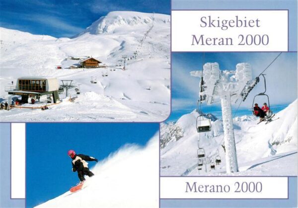 Sessellift Chairlift Telesiege Skigebiet Meran Merano