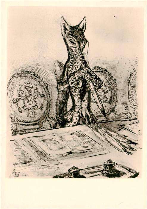 Weber A. Paul Kuenstlerkarte Der Diplomat Lithographie Nr. 148
