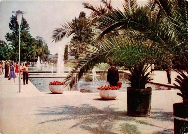 Gartenbauaustellung Erfurt Palmen an der Wasserachse