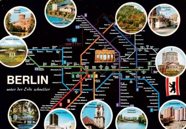 U-Bahn Subway Underground Metro Berlin U-Bahnlinien-Netz